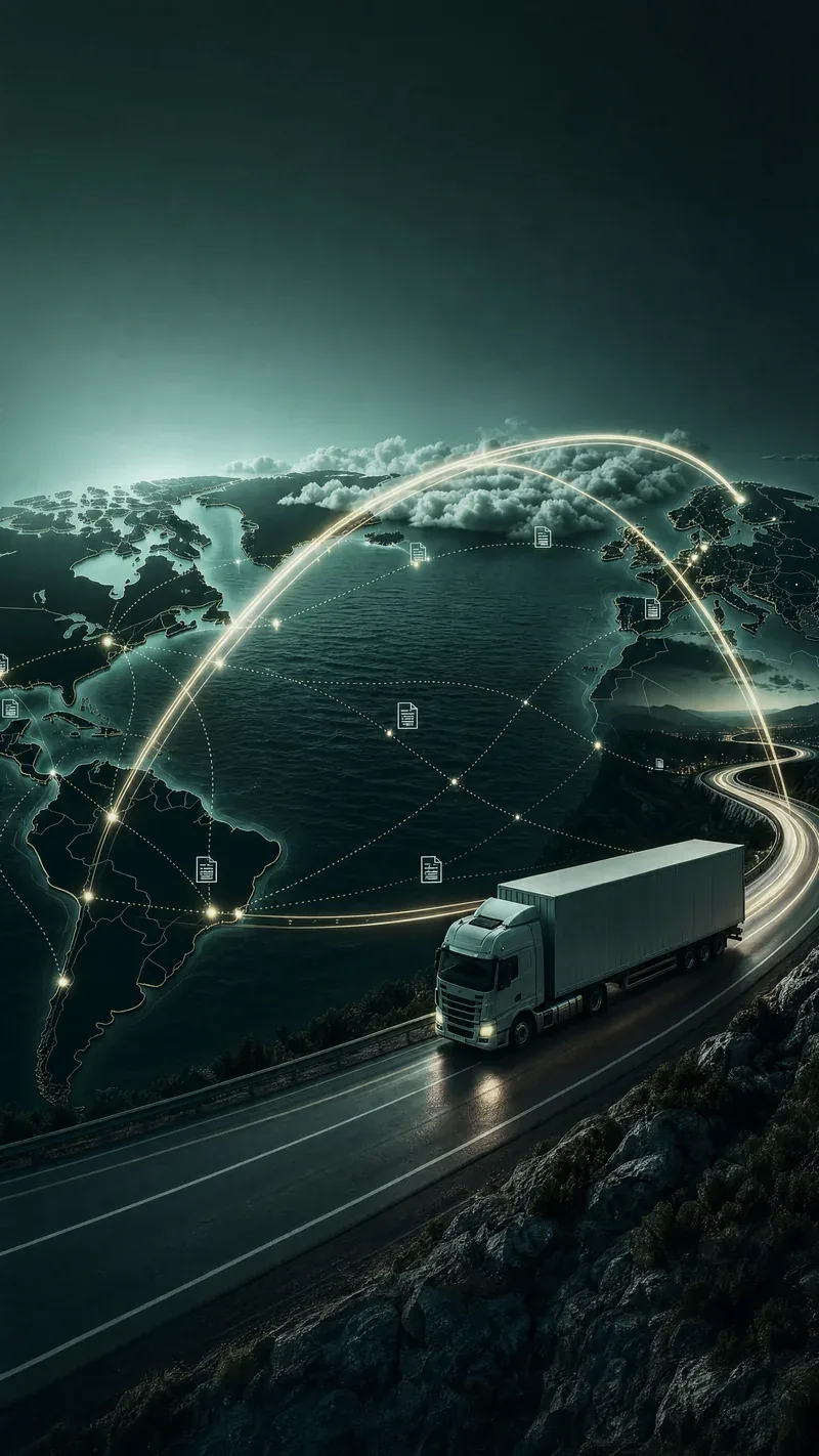 Mapa de rutas con seguimiento de contenedores
